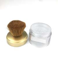 Make your own empty round plastic loose powder case with brush