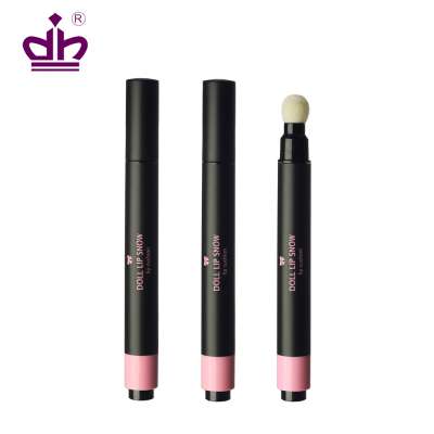 Cosmetic packaging make up container empty lip gloss tube with sponge brush